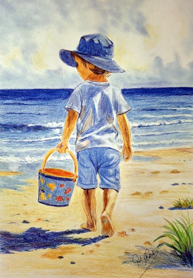 Kind am Strand-mini
